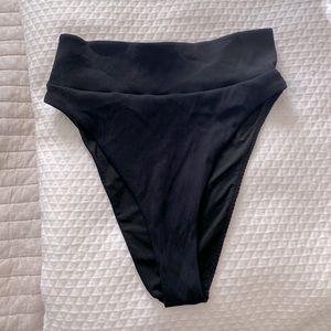 Aerie high cut ribbed cheeky bikini bottoms